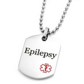 Epilepsy Medical Alert Stainless Steel Small Pendant